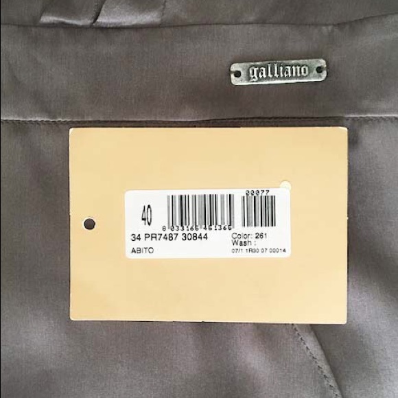 GALLIANO Silk Fit & Flare Dress - Picture 12 of 16